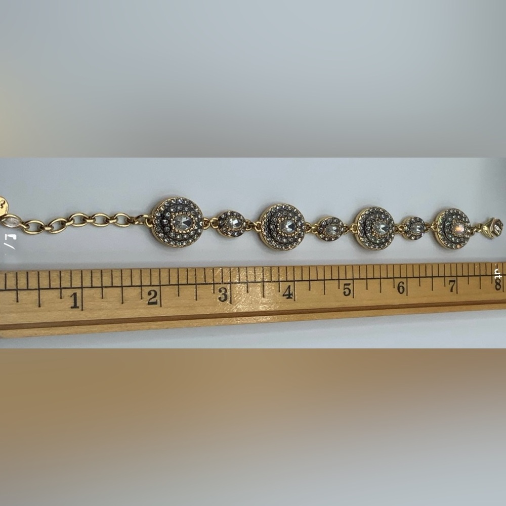 Stella‎ & Dot Rhinestone Link Bracelet in Gold Tone - Picture 5 of 5